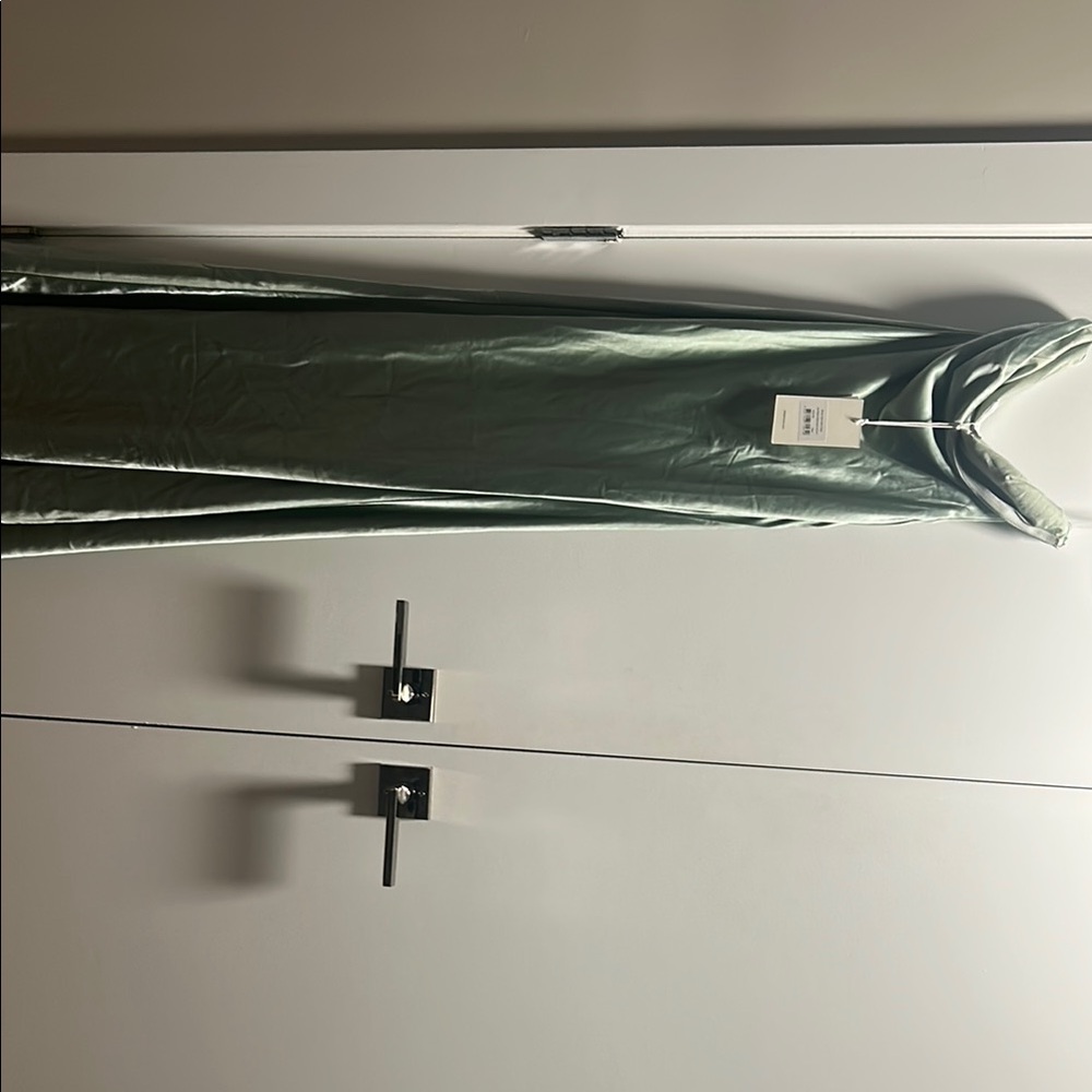 Peppermayo Sage Satin Maxi Dress